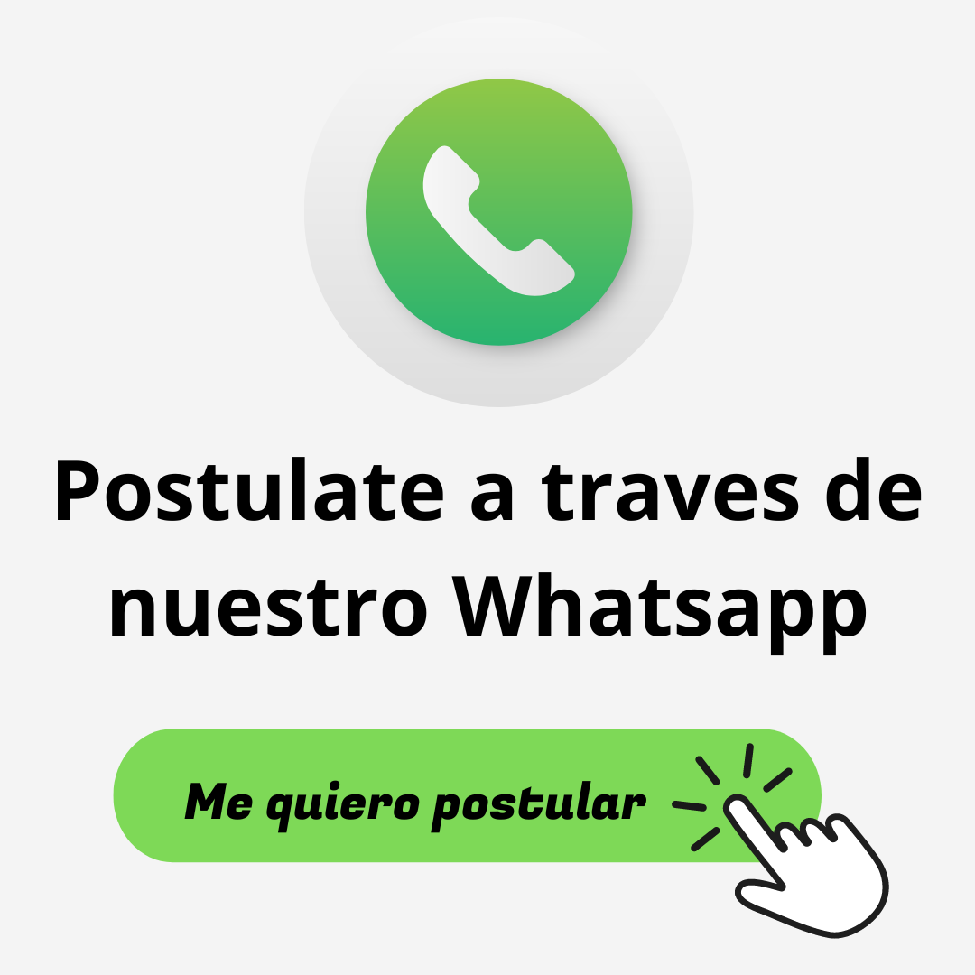 Postulate a traves de nuestro Whatsapp